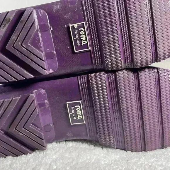 ROMA For You For All Emma Mid Rain Boot Womens Size 8 Purple Color - Picture 9 of 12
